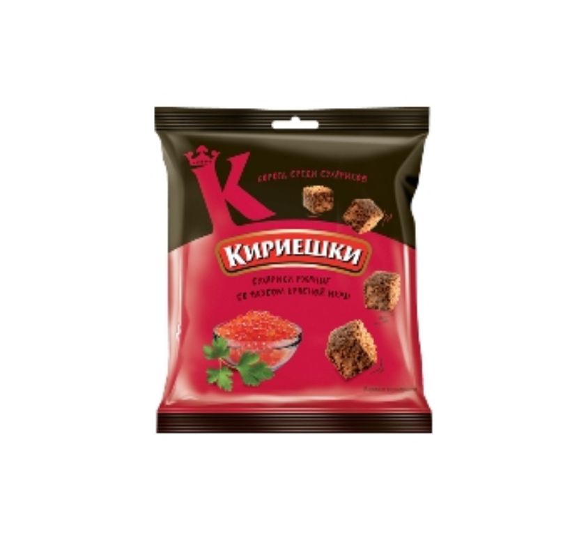 Сухарики ржаные «Кириешки» со вкусом красной икры 40g